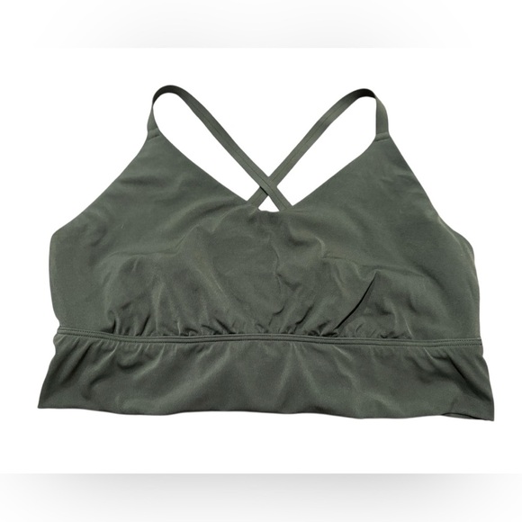 aerie OFFLINE By Real Me Strappy Back Sports Bra Olive Green Size XXL - Picture 8 of 8